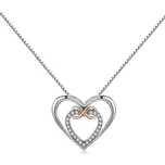 Šperky4U Stříbrný náhrdelník - srdce - NB-2168