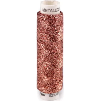 Nit Nitě vyšívací 100 m Metalux, střední, 734 měděná střední