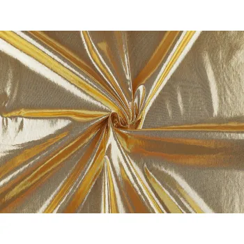 Úplet strečový s metalickým efektem, střední, 1 zlatá sv.