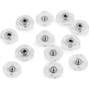 Designové patentky / druky Ø 18; 20; 25 mm, střední, 3 (25 mm) transparent nikl