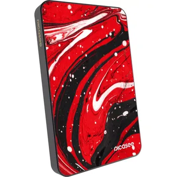 Powerbanka Picasee Powerbanka s MagSafe 5 000 mAh Šedá - Red black