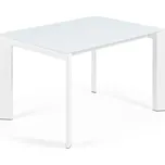 Rozkládací jídelní stůl s přídavnou deskou se skleněnou deskou 80x120 cm Axis – Kave Home ID_685758