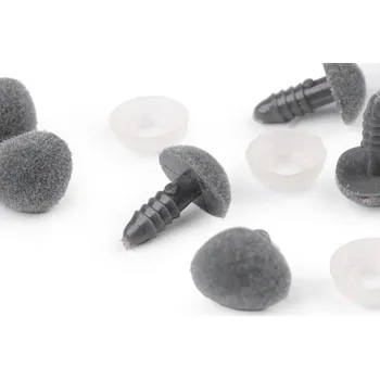 Čumák sametový s pojistkou 11x14 mm, malé, 5 šedá