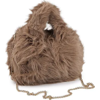 Kabelka Kožešinová kabelka, velké, 5 béžová