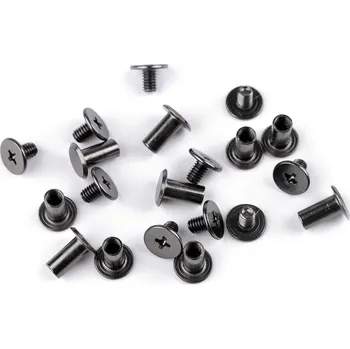 Nýt Sedlářský nýt šroubovací Ø10 mm, střední, 2 nikl černý