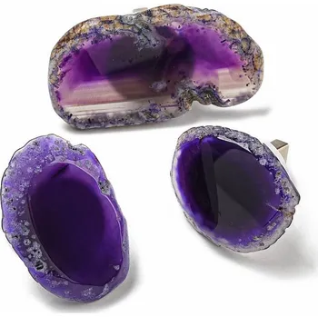 Solná lampa Achátová USB lampička fialová cca 3, 8~6 x 3 x 4 cm