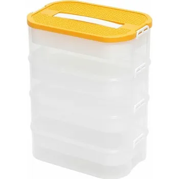 Dílna Úložný box, 4 patra, oranžový