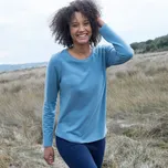 Blancheporte Moltonové hřejivé tričko s kulatým výstřihem modrošedá 42/44