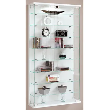 Komoda VCM Nástěnná vitrína Relas L, bílá 487291