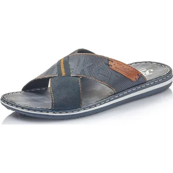 Pánské pantofle Pánské nazouváky RIEKER 21098-14 modrá S6 44