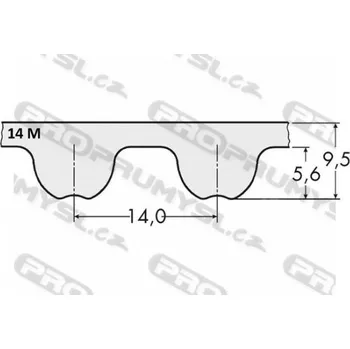 Řemen ozubený 3500 14M 55 optibelt Omega HP