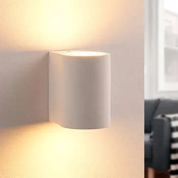 Svítidlo Nástěnné svítidlo Lindby Jannes, kulaté, bílé, omítka, G9, lakovatelné bílá 1 x 5 W LED - Doprava zdarma