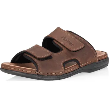 Pánské pantofle Pánské nazouváky RIEKER 25559-25 hnědá S6 41