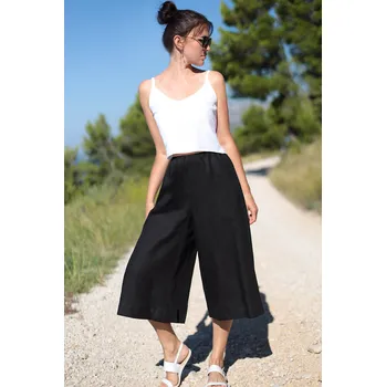 Dámské kalhoty Lotika Tříčtvrteční 100% lněné kalhoty 1013331