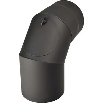 Kovo Kraus Koleno s čistícím otvorem 90° 160mm černé