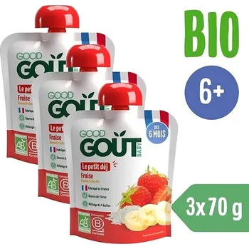 Good Gout BIO Jahodová snídaně 3× 70 g