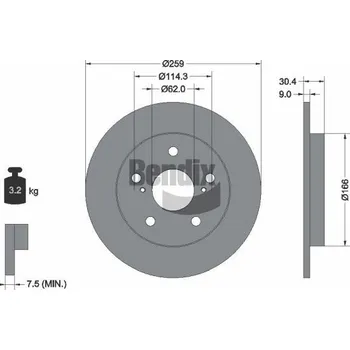 Brzdový kotouč Brzdový kotouč BENDIX Braking BDS1494
