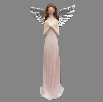 Vánoce Anděl růžový stříbrná křídla