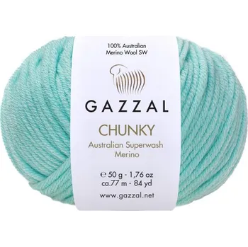 Příze Příze Gazzal Chunky 145 pastelově tyrkysová
