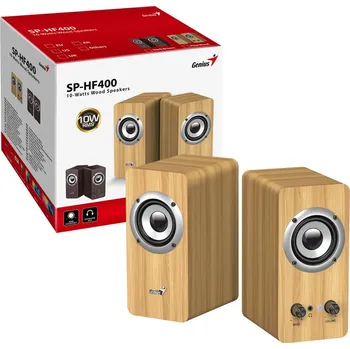 GENIUS repro SP-HF400 Pine Wood/ 2.0/ 10W/ dřevěné/ barva světlé dřevo