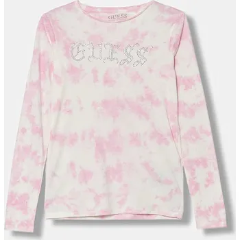 Oblečení a móda Dětské bavlněné tričko s dlouhým rukávem Guess J5YI16.K8HM4.9BYA růžová 03X, vel. 147-157