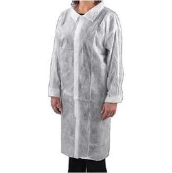 Plášť se suchými zipy, bílá, velikost S, jednorázový, PP, 10 ks/balení, 1212-20-S T
