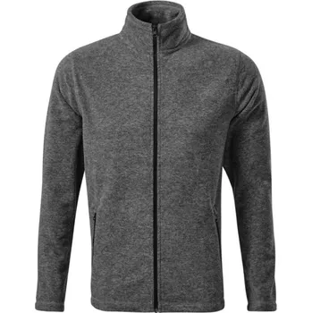 MALFINI Mikina Micro Factor na zip, fleece, pánská - AKCE! MAL-852M116 XL Melír černá