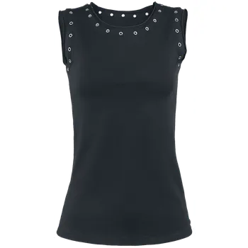 Top z Gothicana by EMP - Top Rivet - Ženy - černá