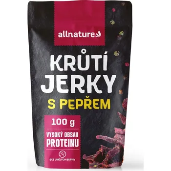 Sušené maso Allnature TURKEY pepper Jerky 100 g
