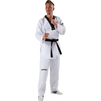 Bojový sport KWON Taekwondo kimono Kwon Starfighter 180cm BÍLÁ|ČERNÁ
