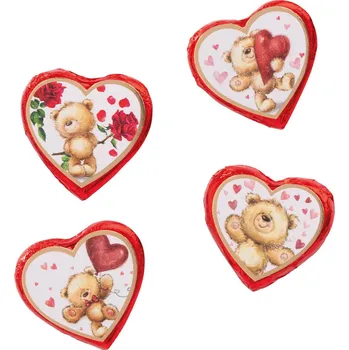 Čokoláda Gunthart Nugátové srdíčko Medvídek se srdíčky 24g