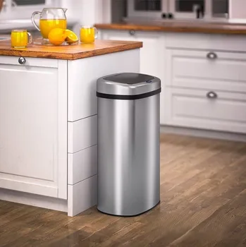Senzorový odpadkový koš z nerezové oceli 58L