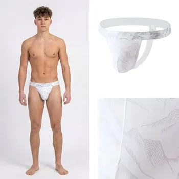 Pánské tanga Bílá tanga nylonová anatomická Manview Velikost: L Anatomická; Nylon