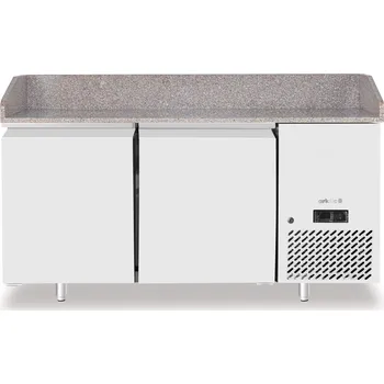 Lednice Chladicí stůl na pizzu s žulovou pracovní deskou, 2-dveřový, Arktic, 250L, žula