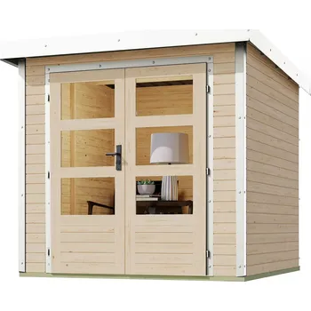 Zahrada LANIT PLAST, s.r.o. hybridní domek KARIBU JUPITER A (93408) natur / bílý LG4029