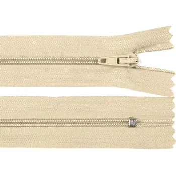 Zip Spirálový zip No 3 délka 40 cm pinlock, malé, 824 vanilková