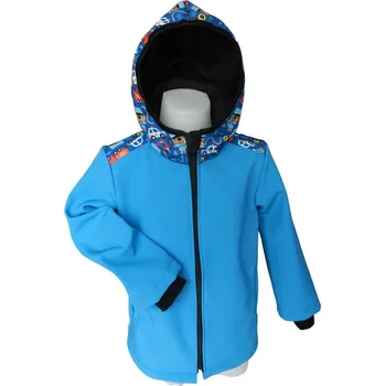 Chlapecká bunda AKCE Softshellová bunda s fleecem, Hasiči, modrá, vel. 104