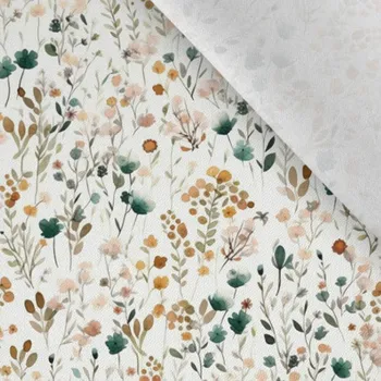 Zbytek - Bavlna premium NELA mini kvítky smaragd