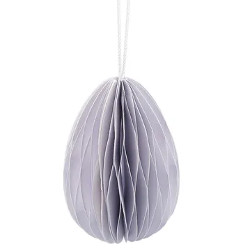 Velikonoční dekorace Papírové vajíčko k zavěšení, střední, 1 bílá