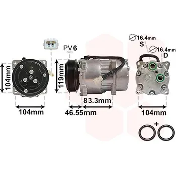 Kompresor klimatizace Kompresor, klimatizace VAN WEZEL 0900K161