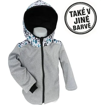 Chlapecká bunda Dětská softshellová bunda s fleecem, Lesní zvířátka, 4 barevné varianty (Dětská softshellová bunda s kapucí – větruodolná a voděodolná bunda pro kluky i holky)