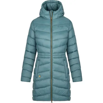 Dámský kabát Dámský zimní prošívaný kabát Kilpi LEILA-W zelený XS