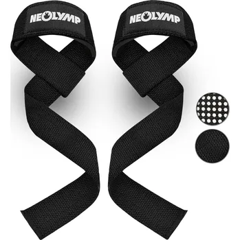 NEOLYMP 2dílná sada tréninkových popruhů s polstrováním –fitness doplňky pro kalisteniku NO SIZE ČERNÁ