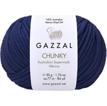 Příze Příze Gazzal Chunky 153 tmavě modrá