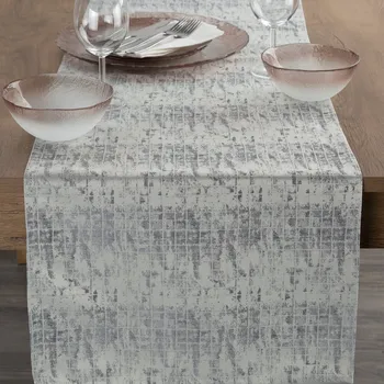 UBRUS ALINA 40X140 CM STŘÍBRNÝ