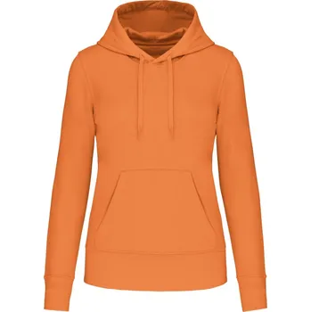 Dámská móda Dámská ekologická mikina s kapucí K 4028 light orange XS