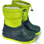 Crave zateplené ergonomické barefoot sněhule pro děti Snowstorm - Navy/Lime Velikost EU: 33, vnitřní délka: 217, vnitřní šířka: 88