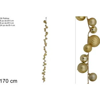 PROHOME - Girlanda 170 cm zlatá