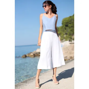 Dámské kalhoty Lotika Tříčtvrteční 100% lněné kalhoty 1013313