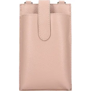 Kabelka Dámská kožená kabelka na mobil a doklady Italia Dita - růžová